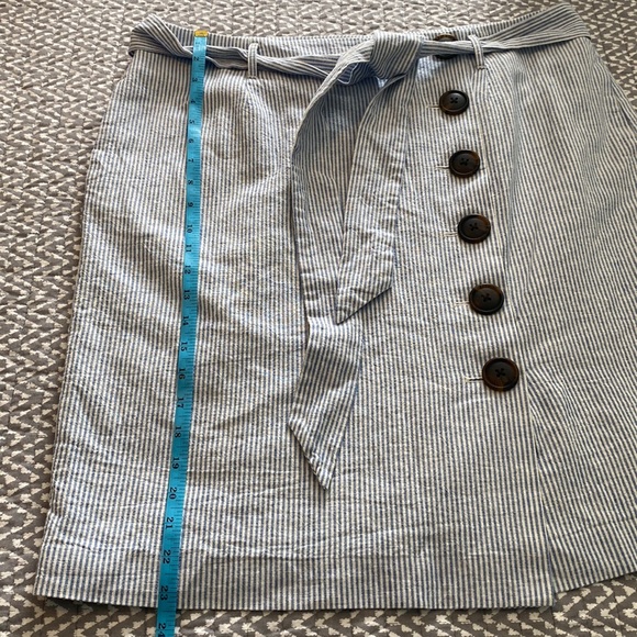 Boden Blue & White Striped Seeersucker Skirt 14 - Picture 10 of 11